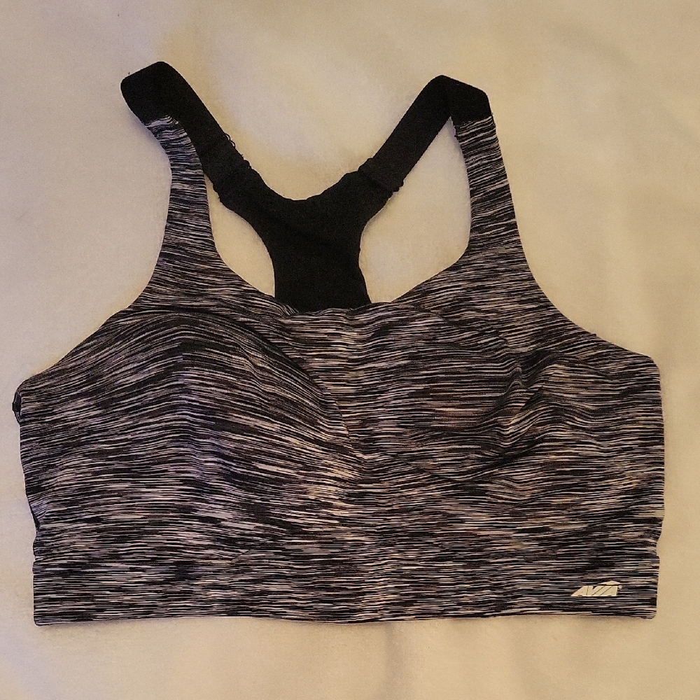 Women's Black and Gray Sports Bra